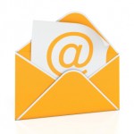 3D illustration of e-mail envelope on white background
